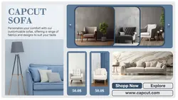 Sofa furniture business template design for Business promotion