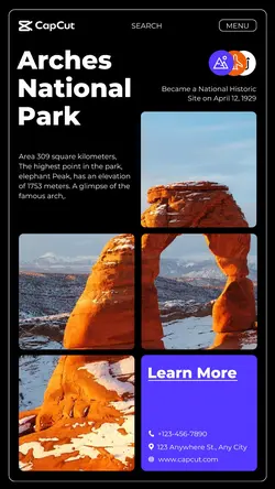 Travel Arches national park Branding Minimalist 