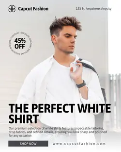 White Shirt Men's Instagram Post