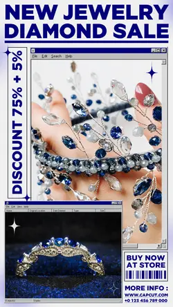 2 Multi-product Image New Jewelry Diamond Sale Promotion Instagram Story