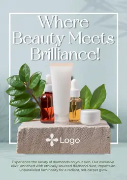 Beauty and Skincare Product Display Adv