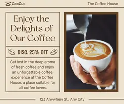 Coffee House Promotion Facebook Post