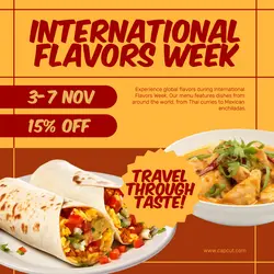 International Food Instagram Post Yellow Red