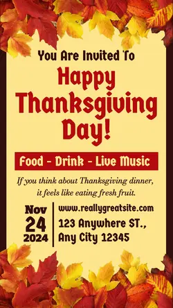 Happy Thanksgiving Day Instagram Story