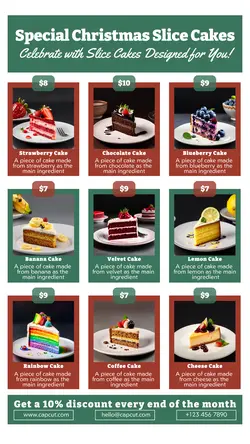 Christmas Cakes Menu Instagram Story