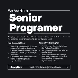 Hiring a Data Analyst Worker Instagram Post