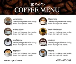 Food and Beverage - Coffee Menu Minimal Facebook Post