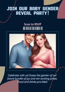 -Marketing Invitation Baby Gender Reveal