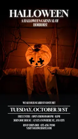 Halloween Party Invitation for Instagram Story
