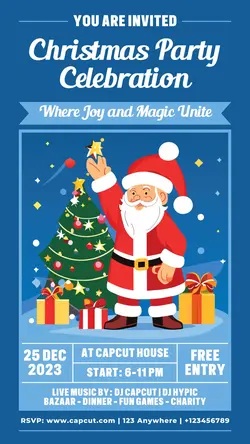 Christmas Party Celebration Invitation Insta Story
