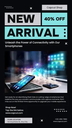 Electronic Smartphones Product Display