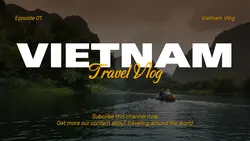 YouTube Thumbnail Vlog Travel to Vietnam