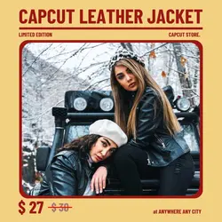 Fashion jacket promotion Instagram post