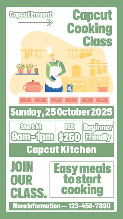 Education Cooking Class Instagram Story