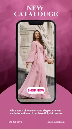 Fashion Industry Instagram Story Pink Dress