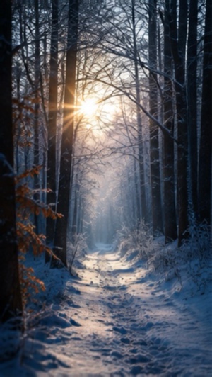 Frozen Forest Path