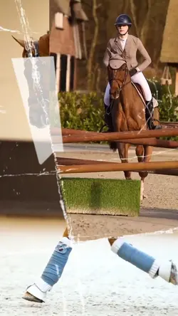 montado a caballo