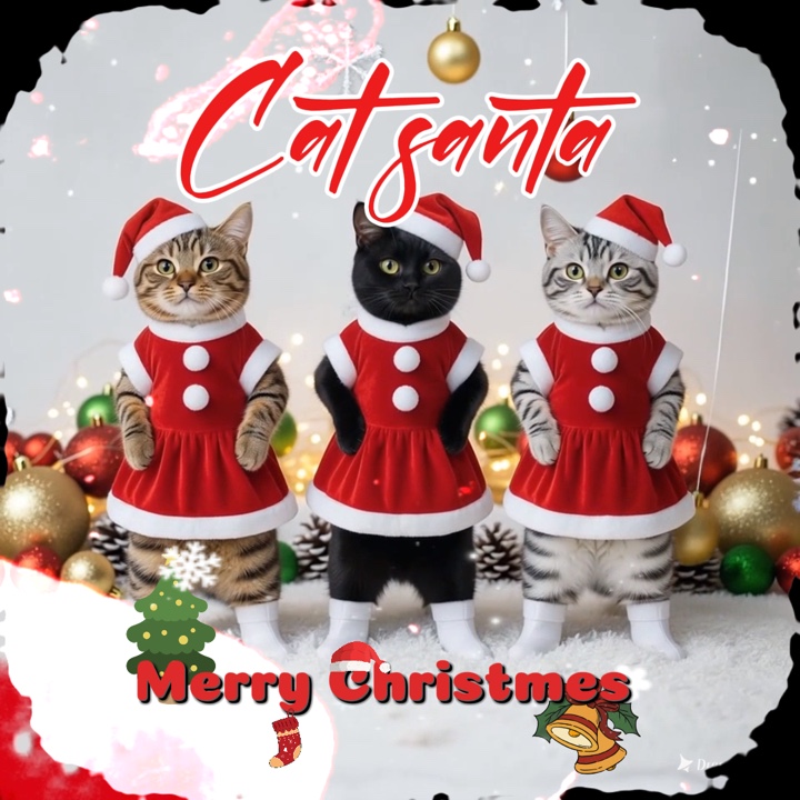Gato papai noel 
