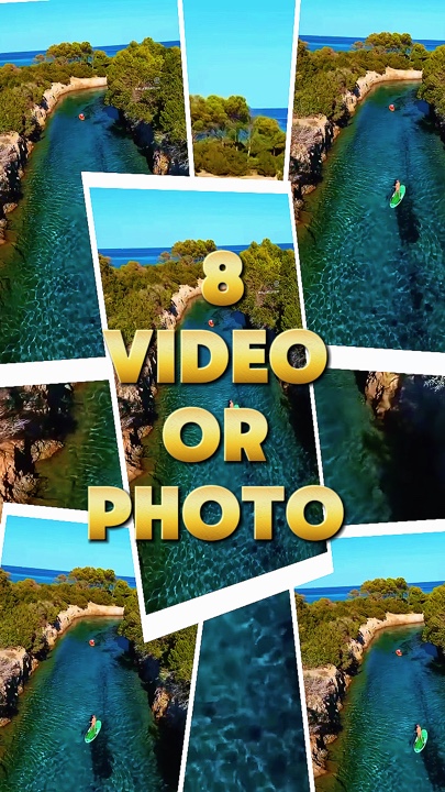 8 vídeo ou foto 