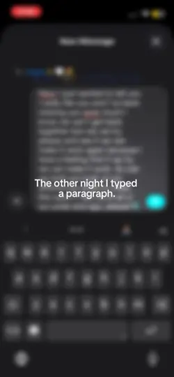 Typed a paragraph…