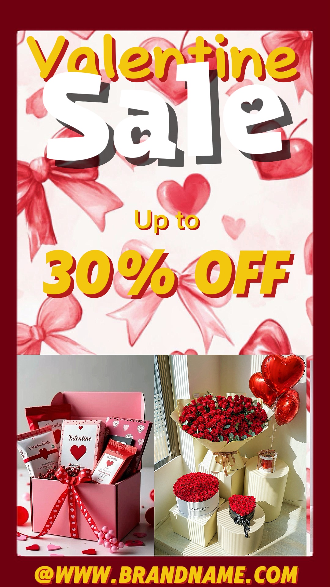 Promoción de rebajas de San Valentín