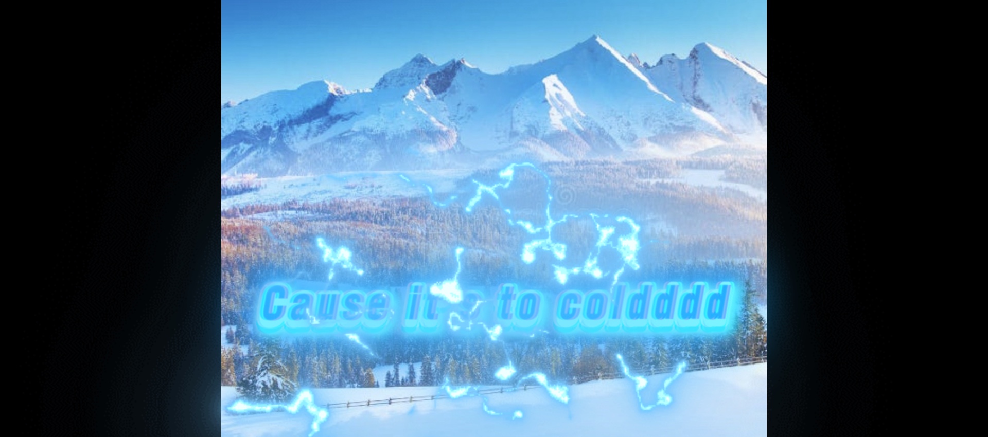 Kalte schneebedeckte Berge