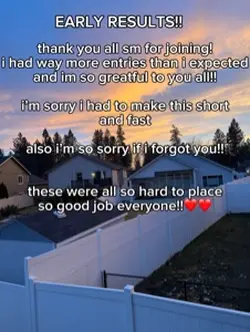 !!EARLY RESULTS!!