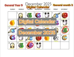 Vedic Digit Calendar