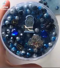 Navy blue slime asmr
