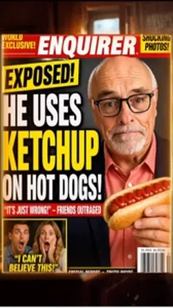 Ketchup on hot dog