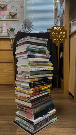 Stacking books