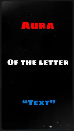Aura Of The Letter ๐ฅ