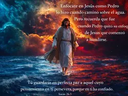 Jesus walks on water