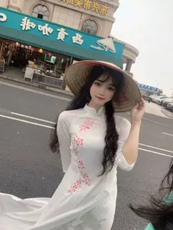 Leaning casually