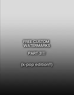 FREE K-pop Watermark