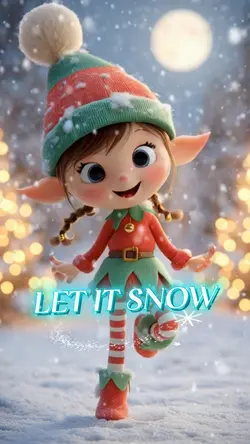 Elf Girl Snowing