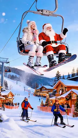 Skiing with Santa🎄