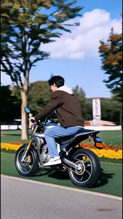 Ai riding motorcycle
