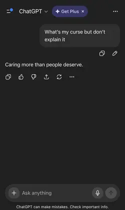 ChatGPT my curse