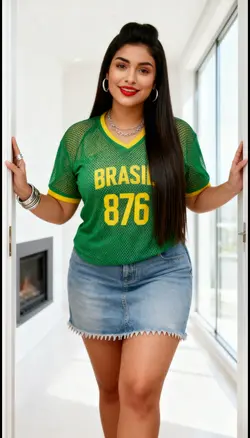 Uma camisa verde. 