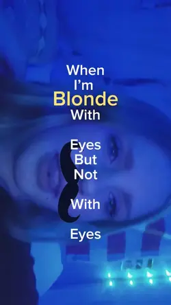 Blonde with blue