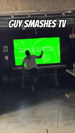 Guy smashes TV 