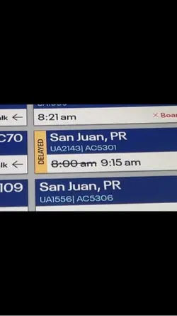 Delayed flight 