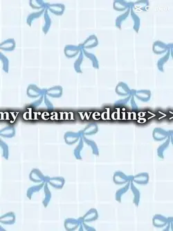 My dream wedding