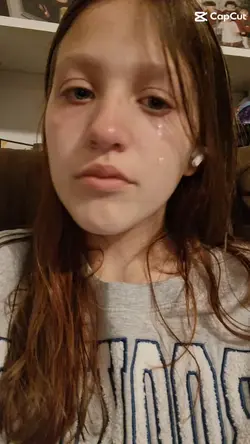 crying..