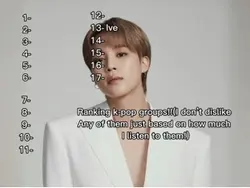 Ranking kpop groups!