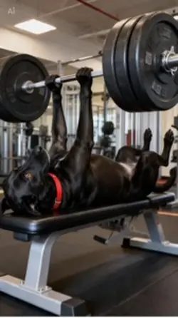 Weight lifting doggy