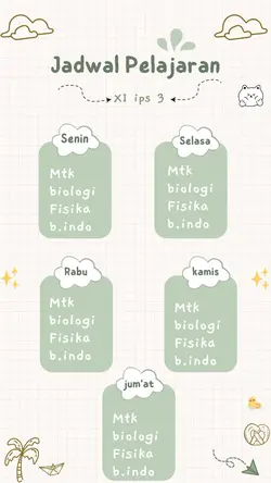 jadwal pelajaran