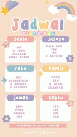 jadwal pelajaran