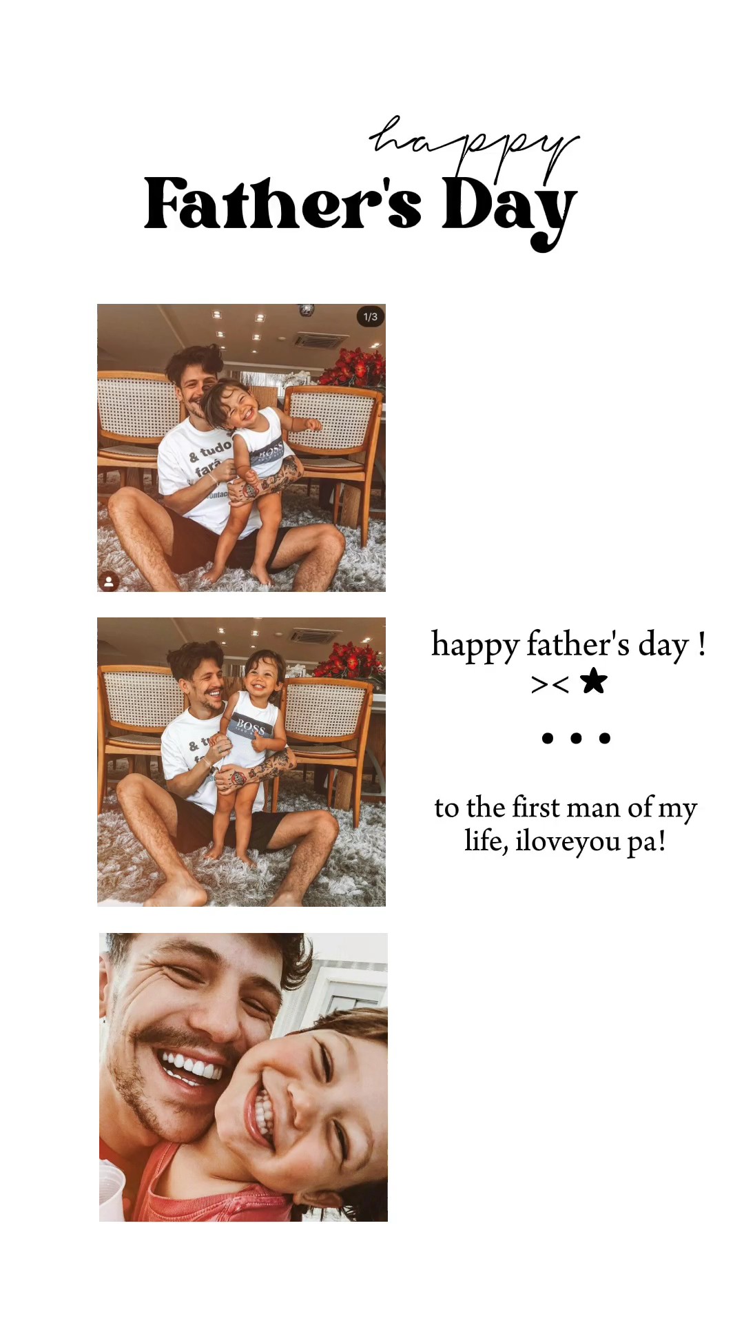 Feliz dia dos pais 